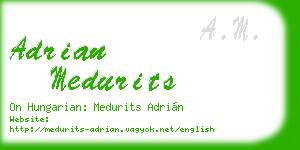 adrian medurits business card