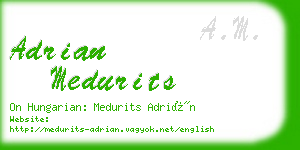 adrian medurits business card